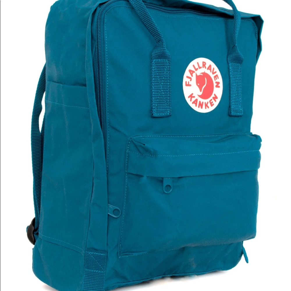 EUC Fjallraven Kanken Backpack Glacier Green